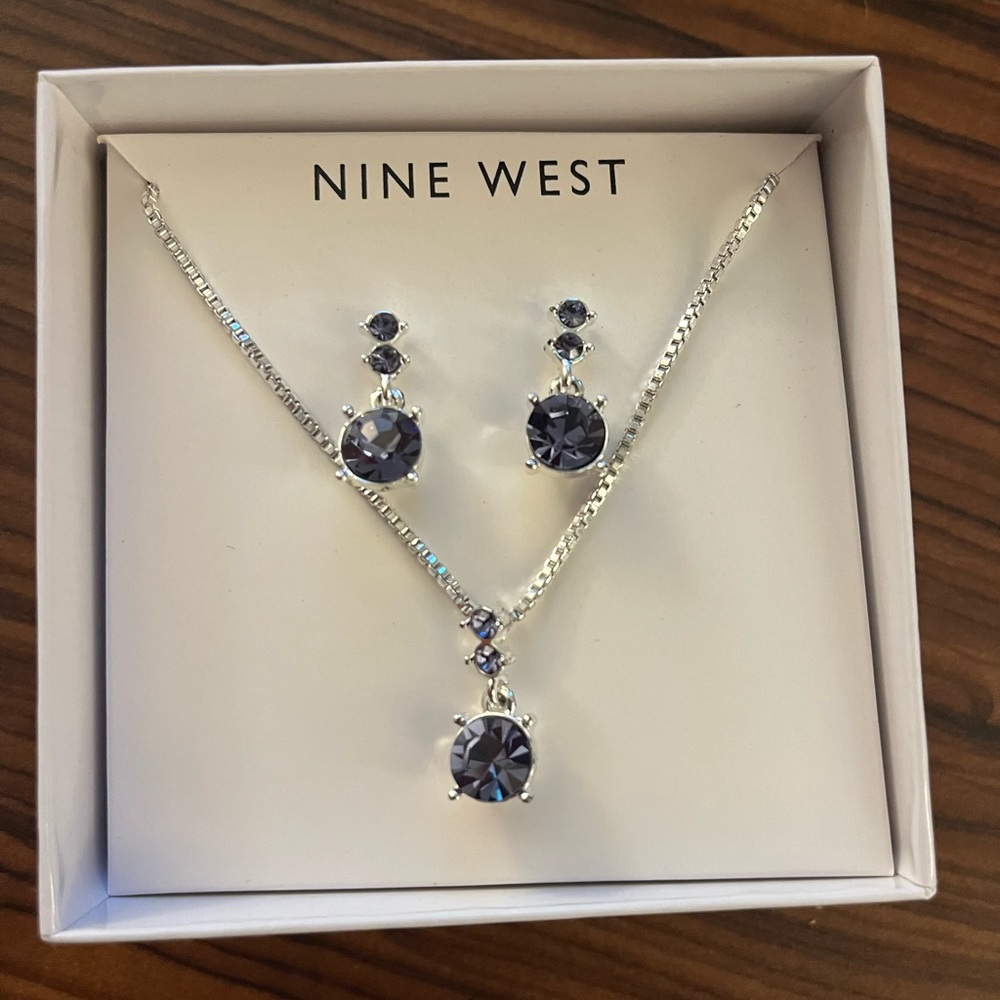 Nine West Jewelry Set Purple Stone